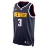 NBA Mænd Trøje Denver Nuggets Bones Hyland 3 2022-23 Nike Icon Edition Navy Swingman